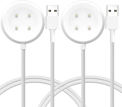 [عبوتان] Sankel متوافق مع شاحن Google Pixel Watch 2، ملحقات محول كابل شحن لاسلكي بديل USB مغناطيسي لساعة Google Pixel 2 (3.3 قدم/100 سم، أبيض) in Kuwait