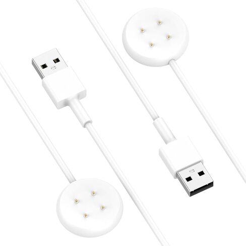 [عبوتان] Sankel متوافق مع شاحن Google Pixel Watch 2، ملحقات محول كابل شحن لاسلكي بديل USB مغناطيسي لساعة Google Pixel 2 (3.3 قدم/100 سم، أبيض) in Kuwait