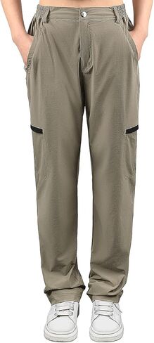 سراويل Nonwe النسائية للتنزه في الهواء الطلق مع جيوب، سراويل كارجو سريعة الجفاف للسيدات كاجوال in Kuwait