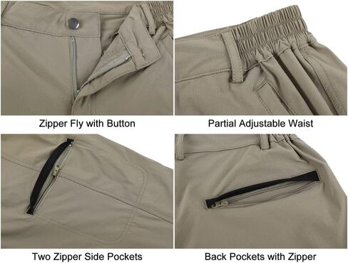 سراويل Nonwe النسائية للتنزه في الهواء الطلق مع جيوب، سراويل كارجو سريعة الجفاف للسيدات كاجوال in Kuwait