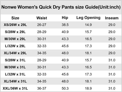 سراويل Nonwe النسائية للتنزه في الهواء الطلق مع جيوب، سراويل كارجو سريعة الجفاف للسيدات كاجوال in Kuwait
