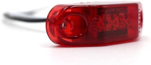 TMH Mini Side Led Marker QR Model Clear Lens 5 Pcs Amber Light 5 pcs Red Light Chrome Bezel, Universal LED Clearance Markers Truck Trailer Boat ATV Marine Marker lights, side marker lights in Kuwait