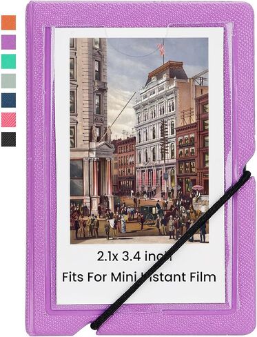 ألبوم صور صغير مكون من قطعتين مع 28 جيبًا مقاس 2x3 بوصة يناسب كاميرا Fujifilm Instax Mini 7s 8 9 11 25 26 40 50s 90 Evo Z2300 كاميرا فورية، بولارويد سناب، حامل بطاقة صور Kpop (أزرق بحري) in Kuwait