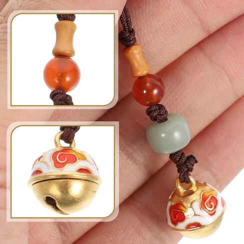 POPETPOP Cell Phone Charms Wrist Lanyard: Vintage Bead Bell Charm Bodhi Hand Wrist Strap Good Luck Ornament for Car Key Phone Bag in Saudi Arabia
