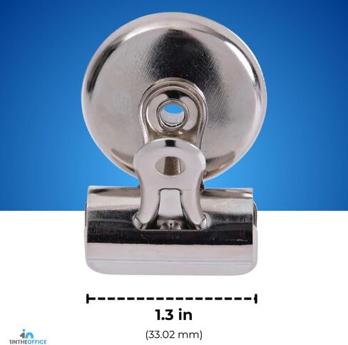 1InTheOffice Bulldog Clips 1.5 Inch - Heavy Duty Refrigerator Magnetic Clips - 1.3" (18 Pack) in Kuwait