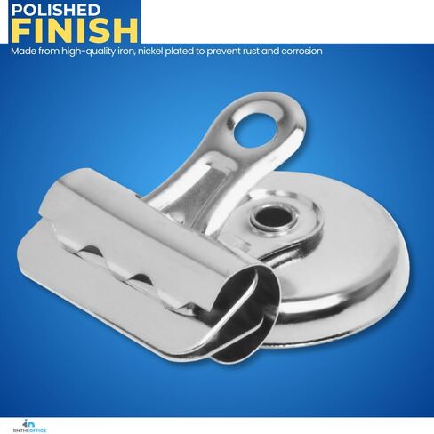 1InTheOffice Bulldog Clips 1.5 Inch - Heavy Duty Refrigerator Magnetic Clips - 1.3" (18 Pack) in Kuwait