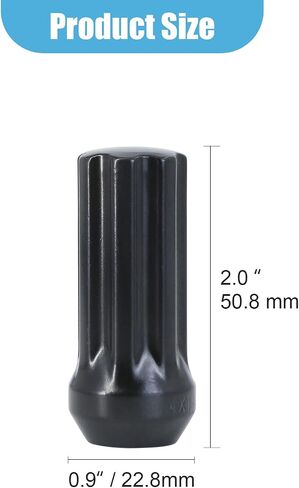 M14x1.5 Lug Nuts, Wheel Accessories Parts Set of 24 Black Locking Lug Nuts with 7 Spline Lug Nut Key,14x1.5 Lug Nuts for Chevy, GMC, Cadillac,Ford F150 F250, Toyota Tacoma/Tundra/Camry in Kuwait
