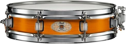 Pearl 13"x3" Brass Piccolo Snare Drum with Fat, Cracking Brass Shell Tone; Features 1mm Polished Brass Shell, 1.6mm Triple-Flanged Hoops, 8x dual Tension Lugs, and smooth SR018 Snare Strainer. in Kuwait