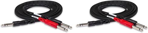 Hosa STP-203 1/4" TRS to Dual 1/4" TS Insert Cable, 3 Meters in Saudi Arabia