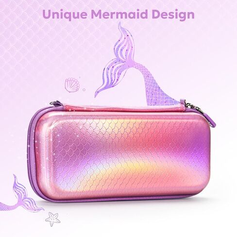 Switch Lite Carrying Case, innoAura Switch Lite Accessories Set with Shiny Switch Lite Bag, Switch Lite Cover, Switch Lite Screen Protector, Switch Game Case and Cute Thumb Caps (Sequins Purple) in Saudi Arabia