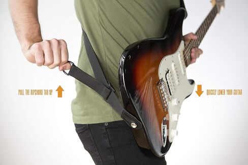 Levy's Leathers Right Height Guitar Strap with RipChord Quick Adjustment Technology; 2" Wide Cotton - Green (MRHC-GRN) in Saudi Arabia