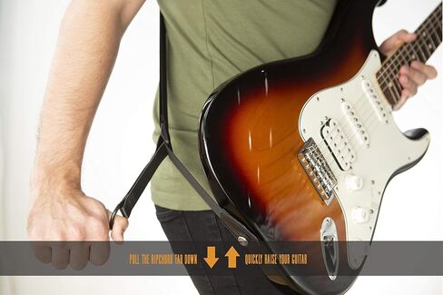 Levy's Leathers Right Height Guitar Strap with RipChord Quick Adjustment Technology; 2" Wide Cotton - Green (MRHC-GRN) in Saudi Arabia