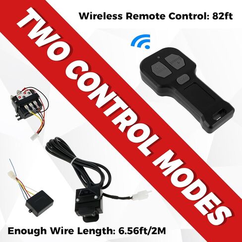 ونش 4500 رطل، ونش كهربائي 12 فولت لسحب ATV/UTV على الطرق الوعرة مع جهاز تحكم عن بعد لاسلكي ومقبض سلكي، دعامة تثبيت، مقاومة للماء IP66 in Kuwait