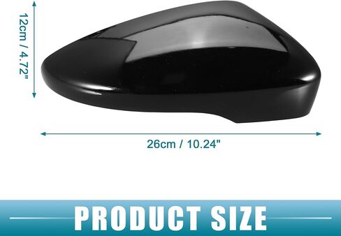 غطاء مرآة الرؤية الخلفية غطاء مرآة الباب الجانبي لسيارة Volkswagen Beetle 2013-2017 No.3C8857537/3C8857538 ABS بلاستيك أسود لامع 1 زوج in Saudi Arabia