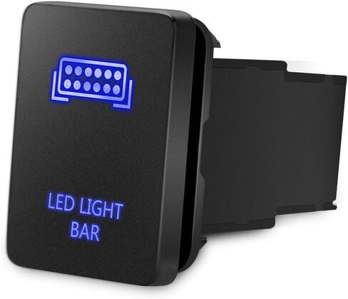 شريط إضاءة LED بإضاءة خلفية MICTUNING، زر ضغط رمز مع طقم أسلاك، مفتاح تشغيل وإيقاف متوافق مع تويوتا (أزرق، حجم السطح 1.28 × 0.87 بوصة) in Saudi Arabia