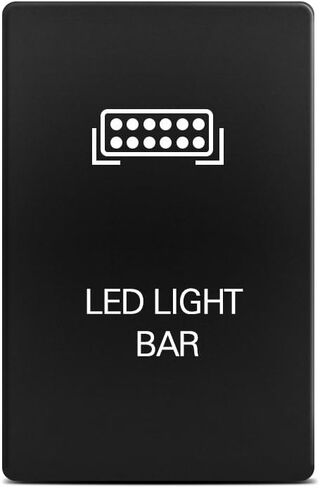 شريط إضاءة LED بإضاءة خلفية MICTUNING، زر ضغط رمز مع طقم أسلاك، مفتاح تشغيل وإيقاف متوافق مع تويوتا (أزرق، حجم السطح 1.28 × 0.87 بوصة) in Saudi Arabia