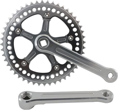 Fixed Gear Bicycle Crankset Single Speed 48T 130BCD 170mm Upgraded Material, Fully CNC Grinding in Saudi Arabia
