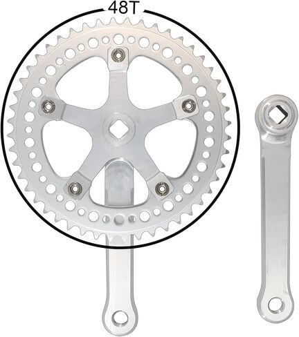 Fixed Gear Bicycle Crankset Single Speed 48T 130BCD 170mm Upgraded Material, Fully CNC Grinding in Saudi Arabia