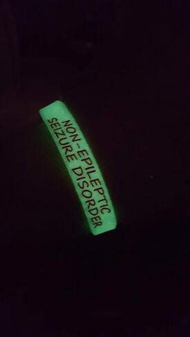 5X Seizure Disorder Non Epileptic Epilepsy Wristband Medical Awareness Alert New Including Glow in The Dark … in Saudi Arabia