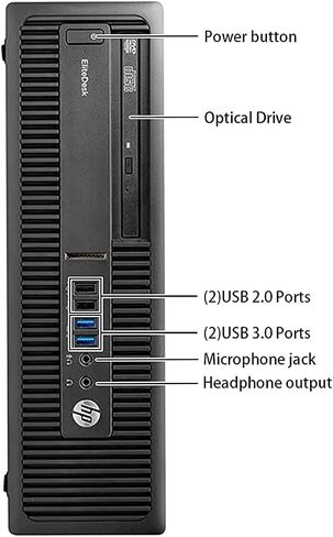 كمبيوتر مكتبي HP كمبيوتر صغير الحجم Intel Core i5-4th Gen، ذاكرة وصول عشوائي 16 جيجابايت 1 تيرابايت SDD، لوحة مفاتيح وماوس، بلوتوث واي فاي، شاشة 24 جديدة، محور USB 4 في 1، محرك أقراص فلاش 16 جيجابايت Windows 10Pro (متجدد) in Saudi Arabia