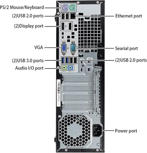 كمبيوتر مكتبي HP كمبيوتر صغير الحجم Intel Core i5-4th Gen، ذاكرة وصول عشوائي 16 جيجابايت 1 تيرابايت SDD، لوحة مفاتيح وماوس، بلوتوث واي فاي، شاشة 24 جديدة، محور USB 4 في 1، محرك أقراص فلاش 16 جيجابايت Windows 10Pro (متجدد) in Saudi Arabia