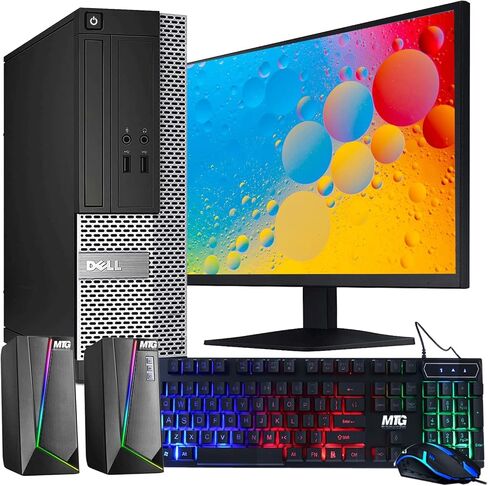 كمبيوتر مكتبي Dell OptiPlex 7020، Intel Core i5، ذاكرة وصول عشوائي 8 جيجابايت، محرك أقراص ثابتة 500 جيجابايت، شاشة LED جديدة مقاس 22 بوصة MTG، لوحة مفاتيح وماوس RGB، واي فاي، Windows 10 Pro (متجدد) in Kuwait