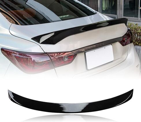 Q50 Trunk Spoiler Wing Compatible with 2014-2024 Infiniti Q50 Sedan Spoiler Carbon Fiber Hydro-Dipping Painted (DN-Type) in Kuwait