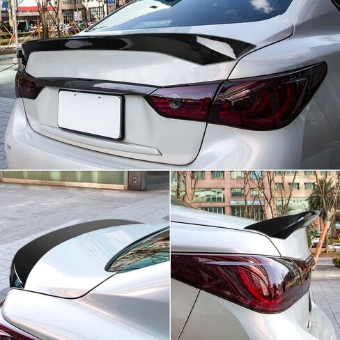 Q50 Trunk Spoiler Wing Compatible with 2014-2024 Infiniti Q50 Sedan Spoiler Carbon Fiber Hydro-Dipping Painted (DN-Type) in Kuwait