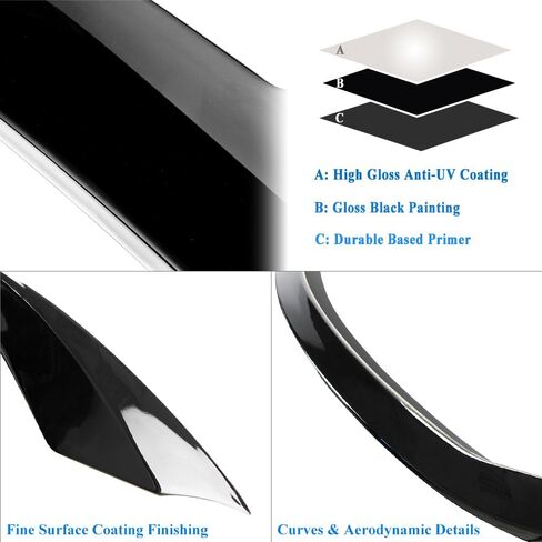 Q50 Trunk Spoiler Wing Compatible with 2014-2024 Infiniti Q50 Sedan Spoiler Carbon Fiber Hydro-Dipping Painted (DN-Type) in Kuwait