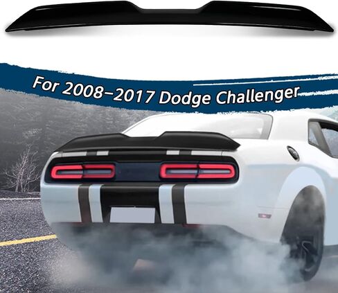 Rear Spoiler Compatible with 2008-2017 Challenger Demon Style Rear Trunk Lip Spoiler Wing,Without Camera (Matte Black) in Saudi Arabia