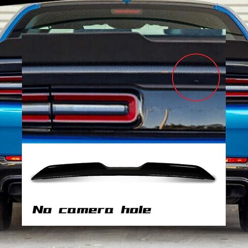 Rear Spoiler Compatible with 2008-2017 Challenger Demon Style Rear Trunk Lip Spoiler Wing,Without Camera (Matte Black) in Saudi Arabia