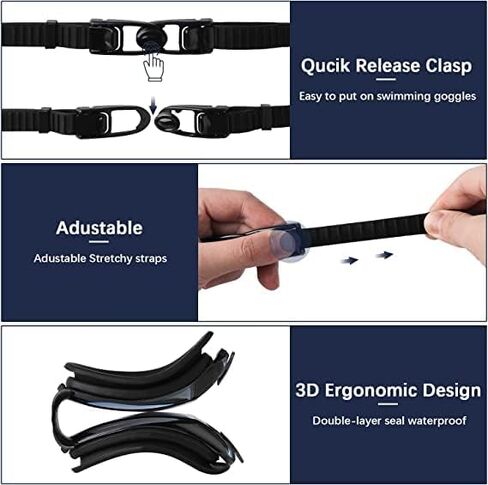 نظارات السباحة، مجموعة نظارات السباحة مانعة للتسرب ومضادة للضباب للحماية من الأشعة فوق البنفسجية، وسدادات الأذن وقبعة السباحة للبالغين والرجال والنساء والشباب والأطفال والأطفال in Kuwait