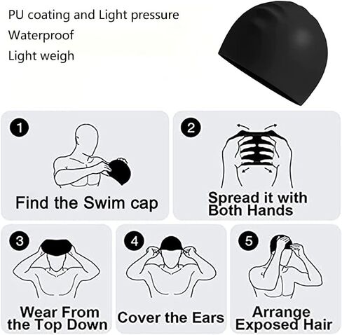 نظارات السباحة، مجموعة نظارات السباحة مانعة للتسرب ومضادة للضباب للحماية من الأشعة فوق البنفسجية، وسدادات الأذن وقبعة السباحة للبالغين والرجال والنساء والشباب والأطفال والأطفال in Kuwait