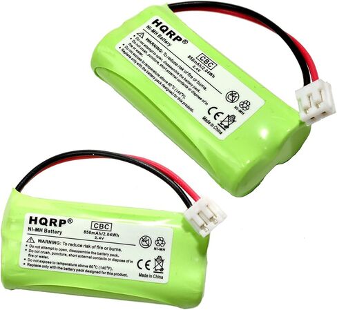HQRP 2-Pack Cordless Phone Battery Compatible with VTECH BT183348 BT283348 89-1326-00-00 89-1300-00-00 8913260000 89-1300-01-00 89-1330-01-00 Telephone Replacement in Kuwait