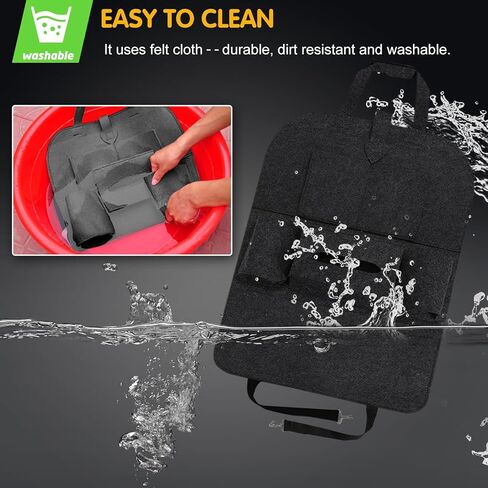 عبوتان من منظم المقعد الخلفي للسيارة، 7 جيوب تخزين، منظم تخزين السيارة، واقيات ظهر مقعد السيارة، تستخدم لتخزين ألعاب الأطفال والمجلات والمظلات in Kuwait