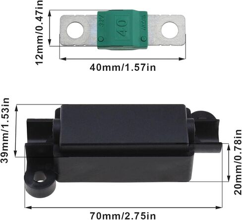 SING F LTD 2 قطعة حاملي فيوز ميدي و 2 قطعة 40 أمبير ميدي فيوز للسيارات والشاحنات ومركبات البناء والآلات الزراعية والحافلات والقوافل in Kuwait