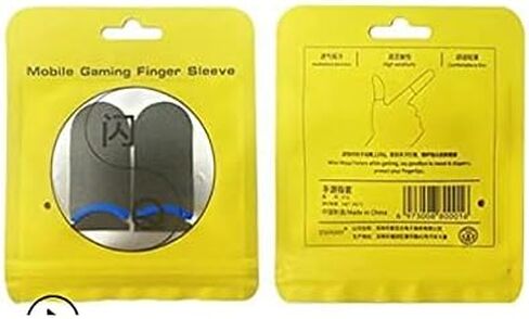 قفازات ألعاب مخططة من الألياف السوداء باللون الأزرق للأيدي المتعرقة وأكمام الأصابع لأجهزة التحكم في الألعاب المحمولة (عبوة من قطعتين) مضادة للعرق وجيدة التهوية بأكمام إبهام ليجيند، PUBG، قواعد البقاء على قيد الحياة مقاس حر in Kuwait