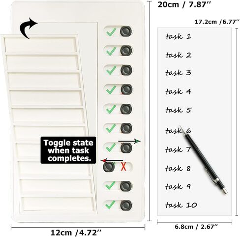 4 قطع لوحة قائمة مرجعية مخصصة مع 4 ملصقات أبجدية، CNYMANY DIY مخطط عمل بلاستيكي لوحة مذكرة لوحة رسائل قابلة للفصل مخطط قائمة مرجعية RV قائمة المهام اليومية in Kuwait