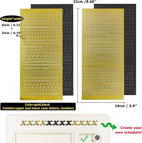 4 قطع لوحة قائمة مرجعية مخصصة مع 4 ملصقات أبجدية، CNYMANY DIY مخطط عمل بلاستيكي لوحة مذكرة لوحة رسائل قابلة للفصل مخطط قائمة مرجعية RV قائمة المهام اليومية in Kuwait