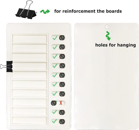 4 قطع لوحة قائمة مرجعية مخصصة مع 4 ملصقات أبجدية، CNYMANY DIY مخطط عمل بلاستيكي لوحة مذكرة لوحة رسائل قابلة للفصل مخطط قائمة مرجعية RV قائمة المهام اليومية in Kuwait