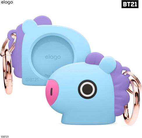 جراب Elago BT21 من السيليكون متوافق مع حافظة AirTag، ومفاتيح المسار، وحقائب الظهر، والمحافظ، وعلامة التتبع غير متضمنة [SHOOKY] [بضائع رسمية] in Saudi Arabia