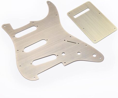 سبائك الألومنيوم البرونزية SSS 11 فتحة جيتار كهربائي Pickguard ST لوحة خلفية للحاجز ستراتوكاستر سترات مع 3 قطع مقابض تحكم، 5 طرق تبديل تبديل الأسلاك تسخير عدة in Kuwait