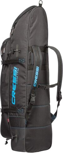 Cressi Freediving Waterproof Backpack - Main Compartment Fits Long Blade Fins - Cooler-Type Front Compartment - Piovra XL: Designed in Italy,Black/Blue in Saudi Arabia