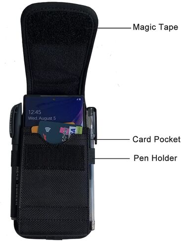 Phone Holster for iPhone 15, 15 Pro, 14, 14 Pro, 13, 13 Pro, 12, 12 Pro, SE 2022 and Samsung Galaxy S24 S23 S22 S10e - Belt Phone Case - Cell Phone Belt Holder - Belt Pouch, Nylon, with Clip Loop in Saudi Arabia
