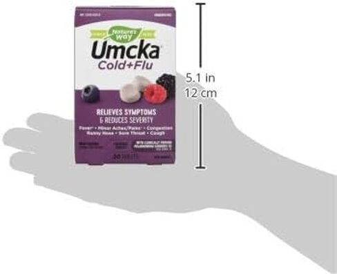 Nature's Way Nature's Way Umcka Cold+flu Multi-action Non-drowsy, Berry Flavored, 20 Chewables, Berry Flavored, 20 Count (Pack of 12) in Saudi Arabia