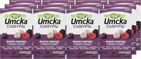 Nature's Way Nature's Way Umcka Cold+flu Multi-action Non-drowsy, Berry Flavored, 20 Chewables, Berry Flavored, 20 Count (Pack of 12) in Saudi Arabia