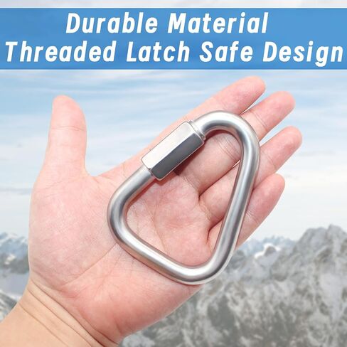Anvin 2 Pack Quick Link M8 5/16 Inch Heavy Duty Carabiner D Shape Chain Links 1500LB Capacity Repair Utility Links Safety Chain Connector for Camping Outdoor Equipment Locking Hammocks Harness Leash in Kuwait
