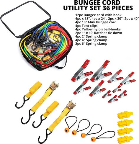 TOOLUXE 50969L شبكة شحن قابلة للتعديل | 3 × 5 بوصة | 36 × 60 بوصة | بنجي نت | 16 خطافًا من النايلون القوي | مثالية لنقل الأحمال والتحرك والتخييم | الباب الخلفي، رفوف الدراجة، تأمين الأحمال in Kuwait