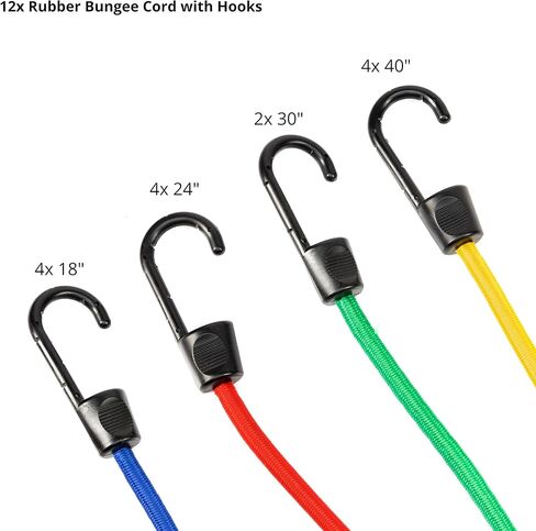 TOOLUXE 50969L شبكة شحن قابلة للتعديل | 3 × 5 بوصة | 36 × 60 بوصة | بنجي نت | 16 خطافًا من النايلون القوي | مثالية لنقل الأحمال والتحرك والتخييم | الباب الخلفي، رفوف الدراجة، تأمين الأحمال in Kuwait