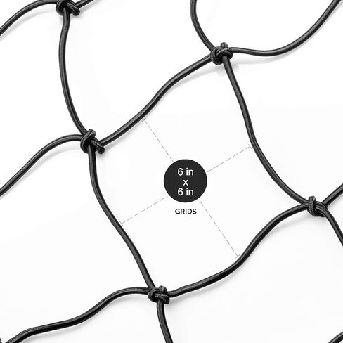 TOOLUXE 50969L شبكة شحن قابلة للتعديل | 3 × 5 بوصة | 36 × 60 بوصة | بنجي نت | 16 خطافًا من النايلون القوي | مثالية لنقل الأحمال والتحرك والتخييم | الباب الخلفي، رفوف الدراجة، تأمين الأحمال in Saudi Arabia